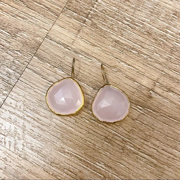 Rose Quartz Pink Earrings - Picture 7 of 7